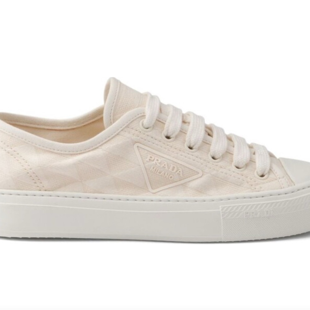 Prada Beige Canvas Sneakers size 40 - Picture 10 of 13